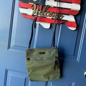 Kate Spade Green and Black Messenger Bag Functional Design
